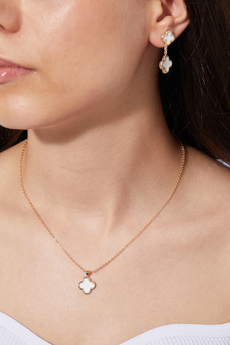 Heliophilia Silver Conjunto de collar y pendientes CSET9821 Dorado